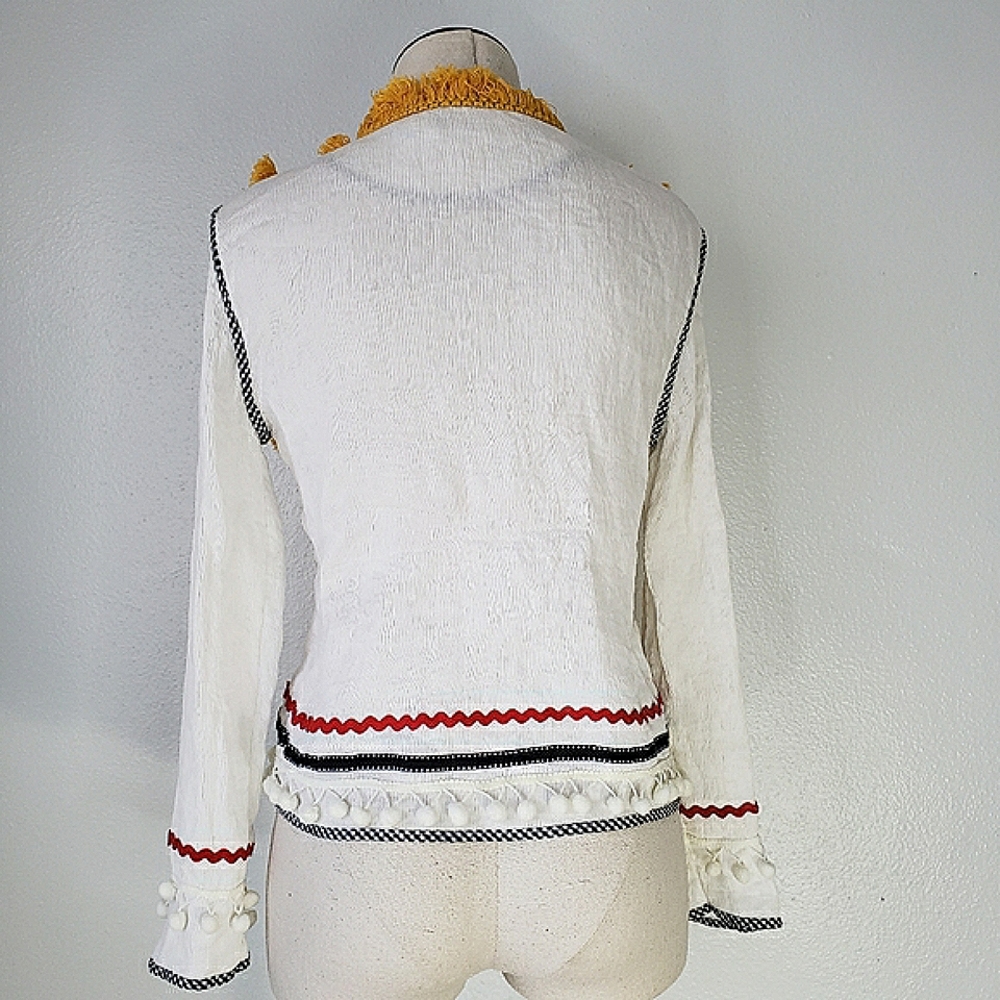 Anthropologie English Factory Selina Pom Boho Jacket XS - Picture 4 of 12
